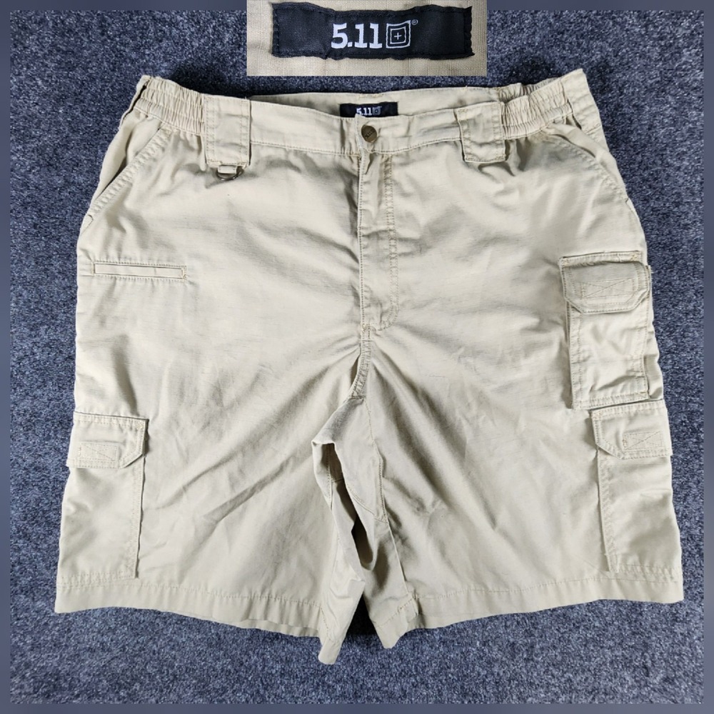 5.11 Tactical Taclite Pro 11"‎ Ripstop Shorts Men's 40 Fit 38 Beige Gorpcore
